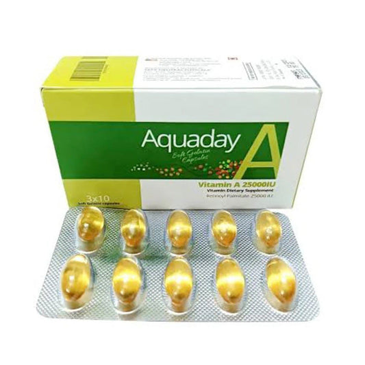 Aquaday Vitamin A 25000 IU Capsules