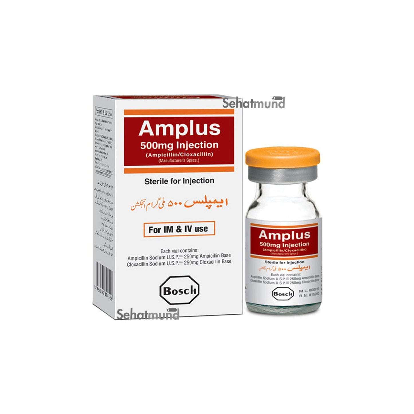 Amplus 500mg Injection IM/IV