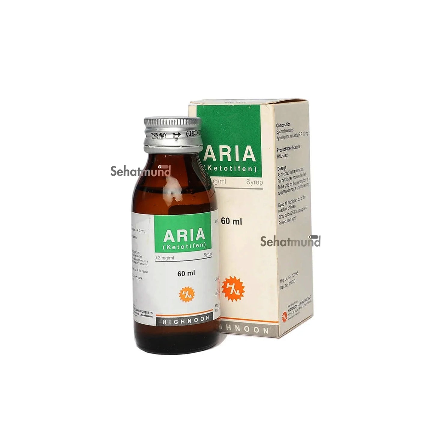 Aria 0.2ml/60ml Syrup