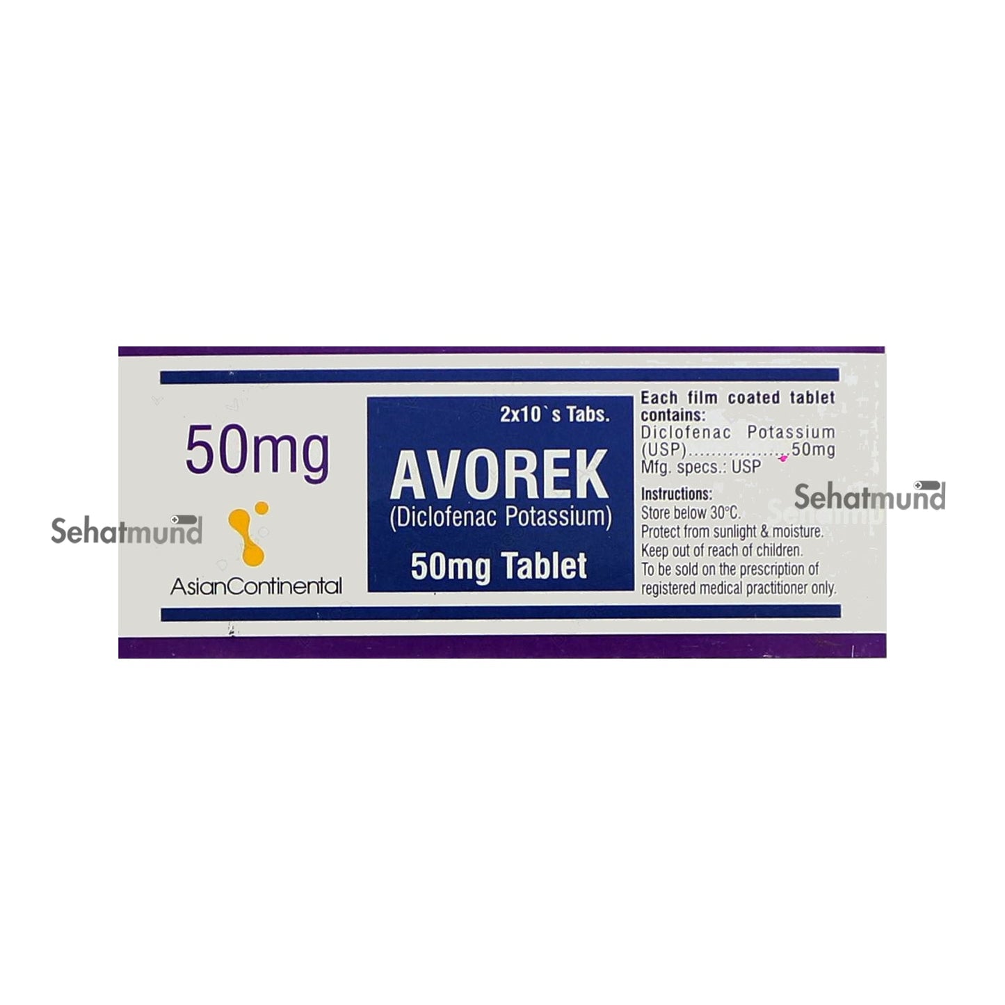 Avorek 50 Mg Tablets