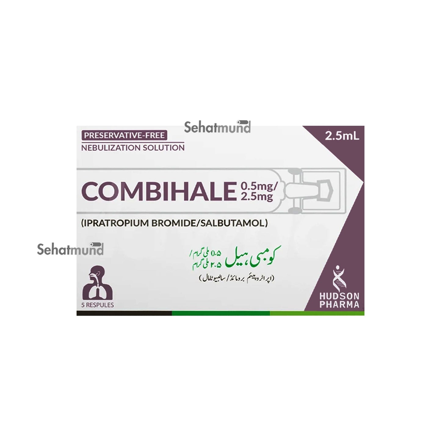 Combihale (0.5mg+2.5mg/2.5mL) nebulizer solution