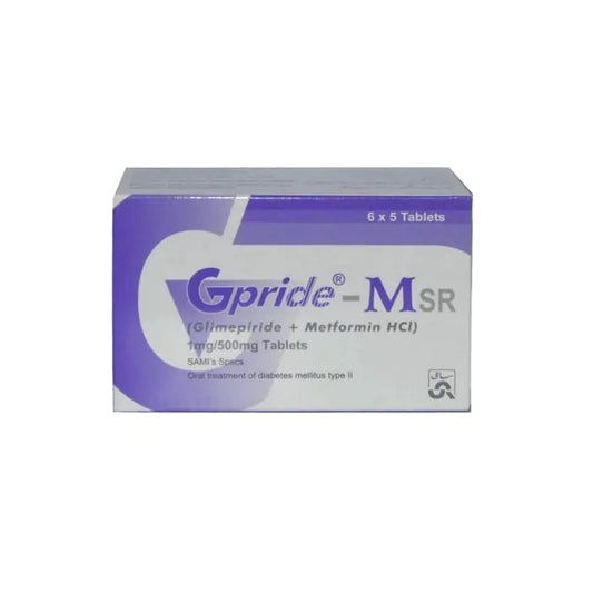 GPRIDE-M SR 1MG TABLETS 30'S