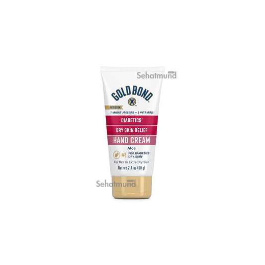 Gold Bond Diabetics' Dry Skin Relief Hand Cream, 2.4 oz., With Aloe to Moisturize & Soothe