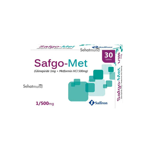 Safgo-Met 1/500Mg 30 Tablets