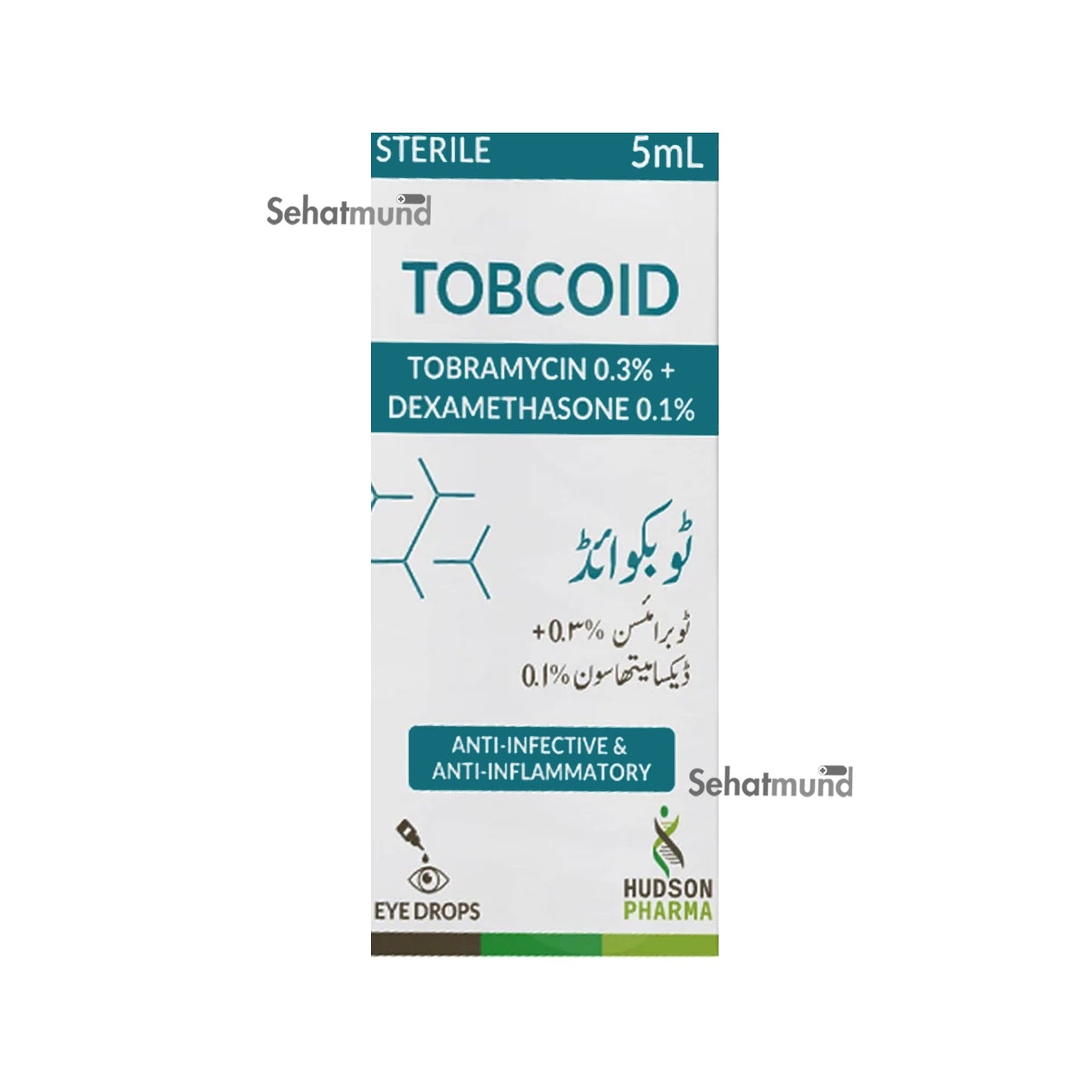 Tobcoid Eye Drops 0.3% + 0.1% 5ml 1s