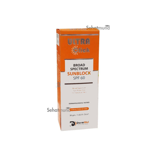 Ultra Click broad spectrum sunblock SPF 60 30g