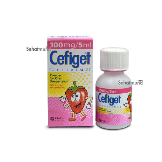 Cefiget 100 mg / 5 ml suspension