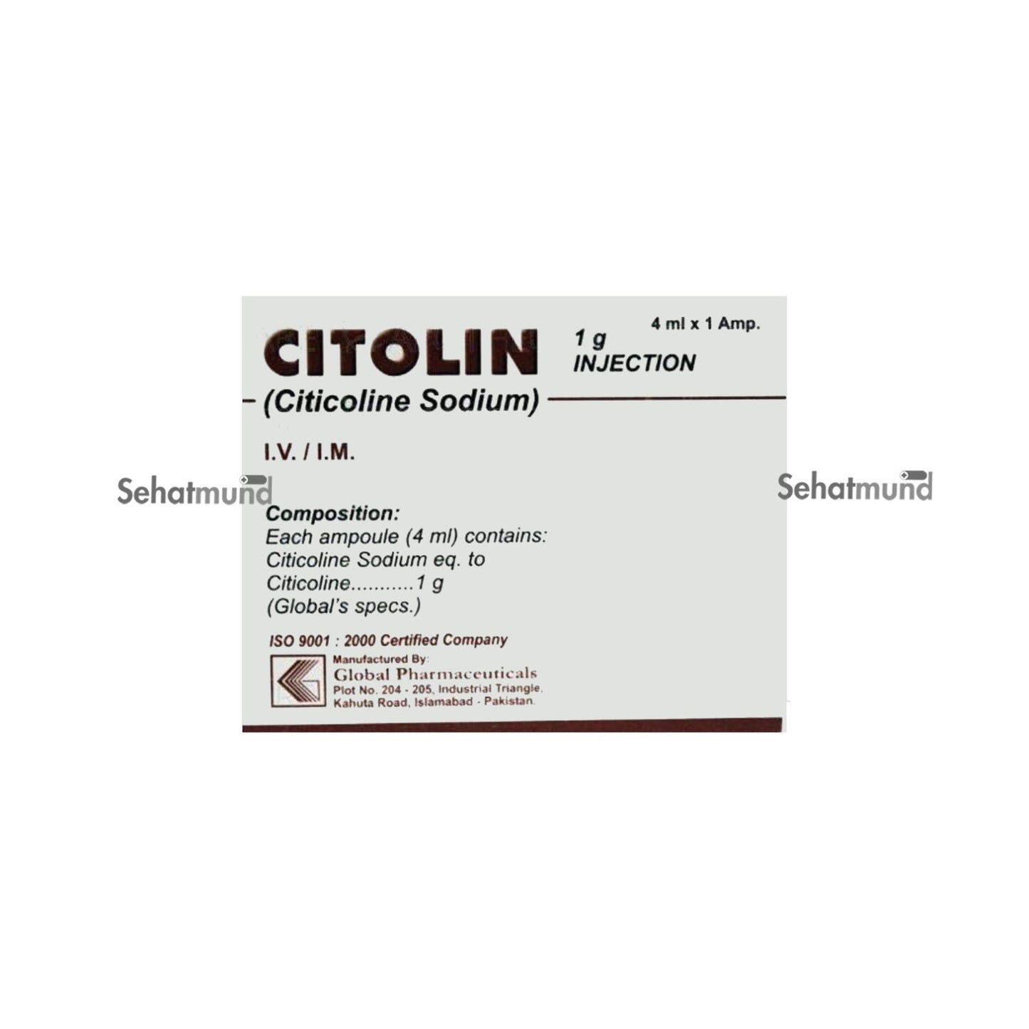 Citolin Injection 1 Grams 1 Amp