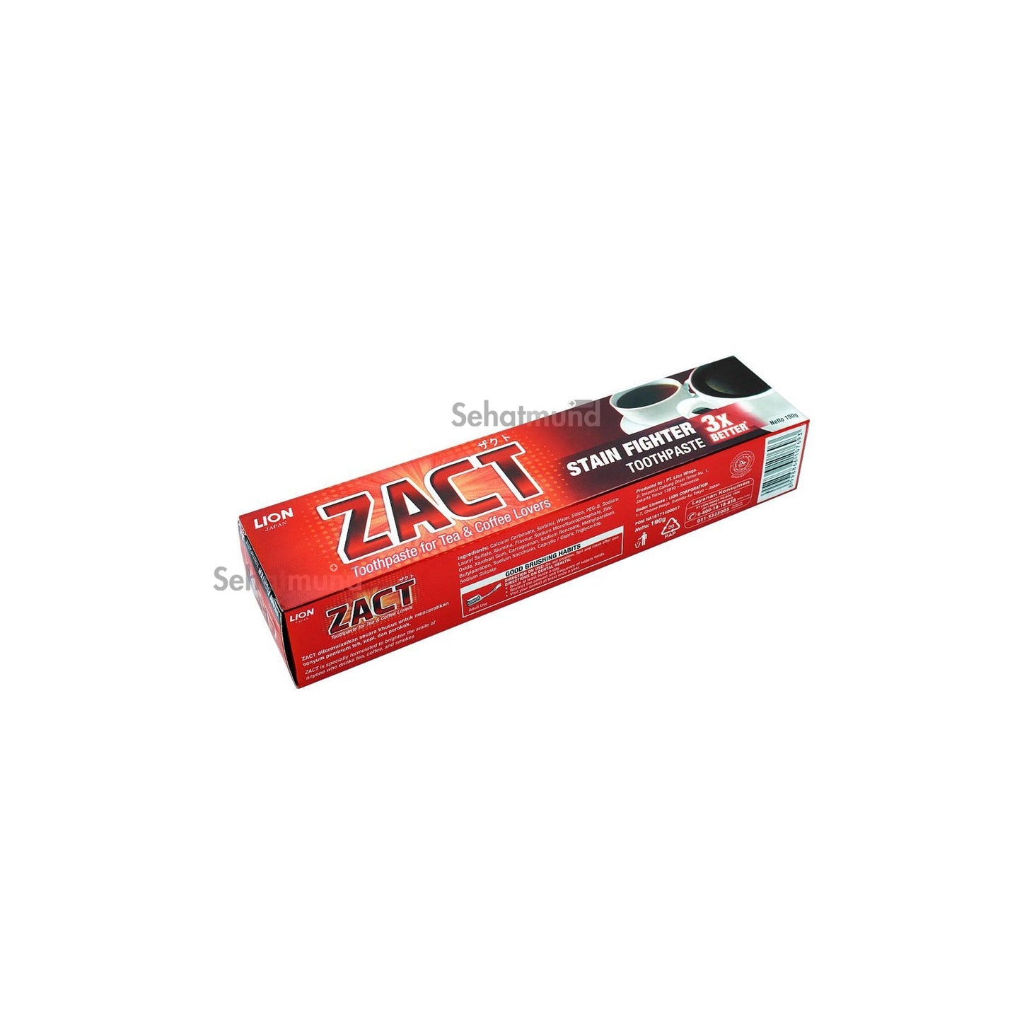 Zact toothpaste for tea and coffee lover 190g