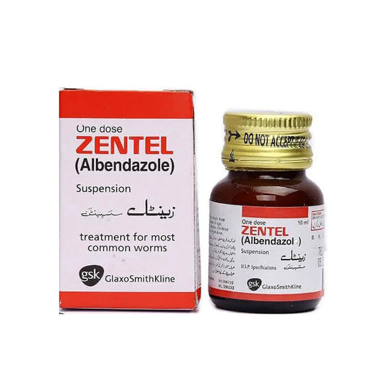 Zentel 100Mg/5Ml Suspension 10Ml